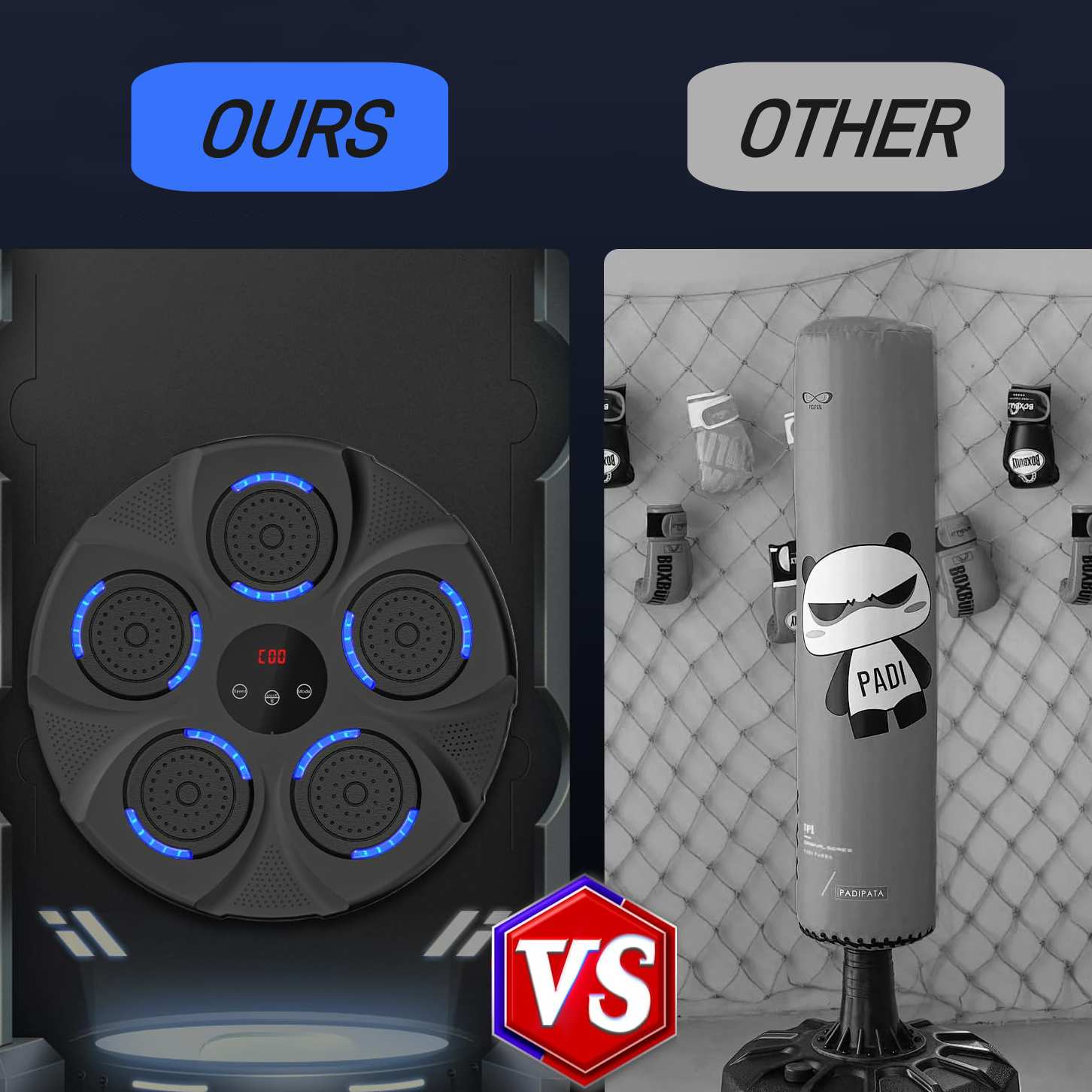 Musical boxing machine compared with traditional boxing